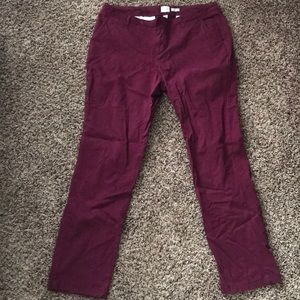 Burgundy dress pants